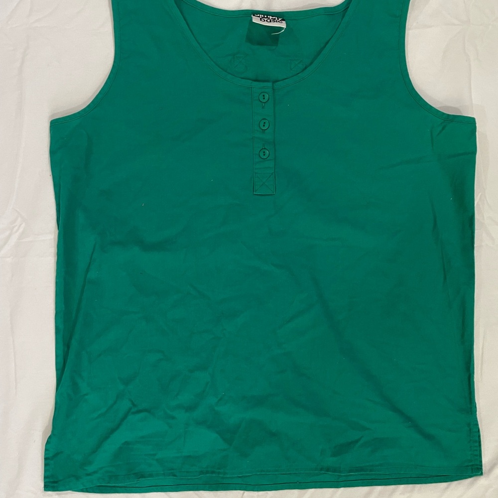 Emerald Green Sleeveless Tank Top